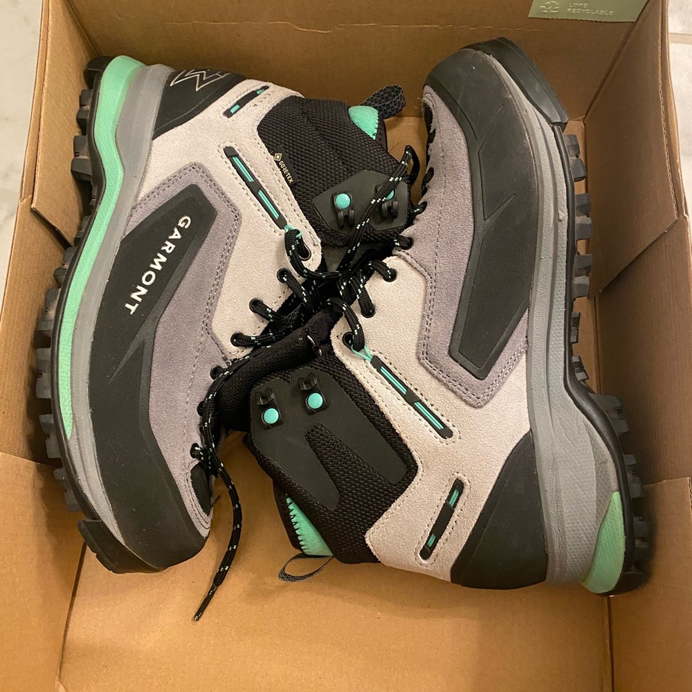 Women's Gray and Black Hiking Boots